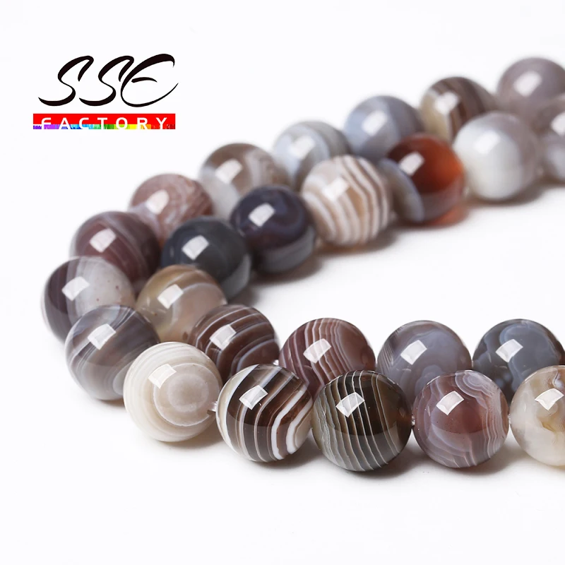 

AAAAA Stone Beads Botswana Sardonyx Agates Round Loose Beads 4 6 8 10 12MM 15" For Jewelry Making DIY Bracelets Accessories