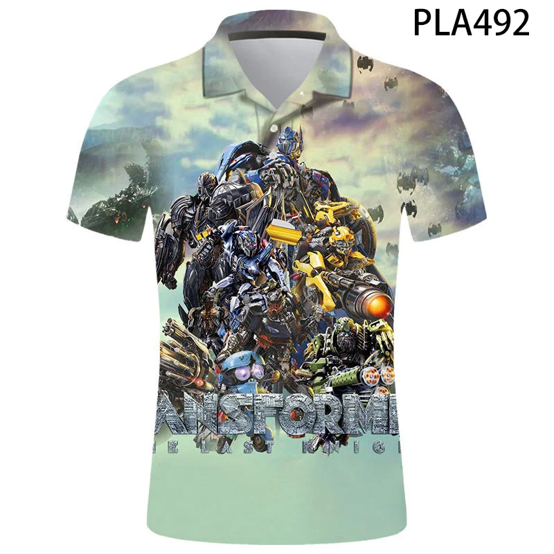 3D печатные летние трансформаторы Camisas De Polo комиксов для мужчин поло рубашка