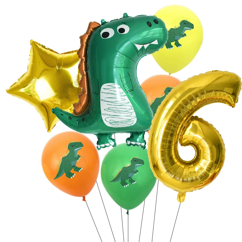 Dinosaur Party Balloon Dinosaur Birthday Party Foil Number Balloons Kids Wild Animal Jungle Birthday Party Decorations Globos