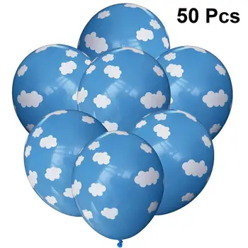 

50pcs 12 Inches Balloon Set Clouds Printing Latex Party Supplies Balloons Party Decor Accessories Ornaments for Birthday Party