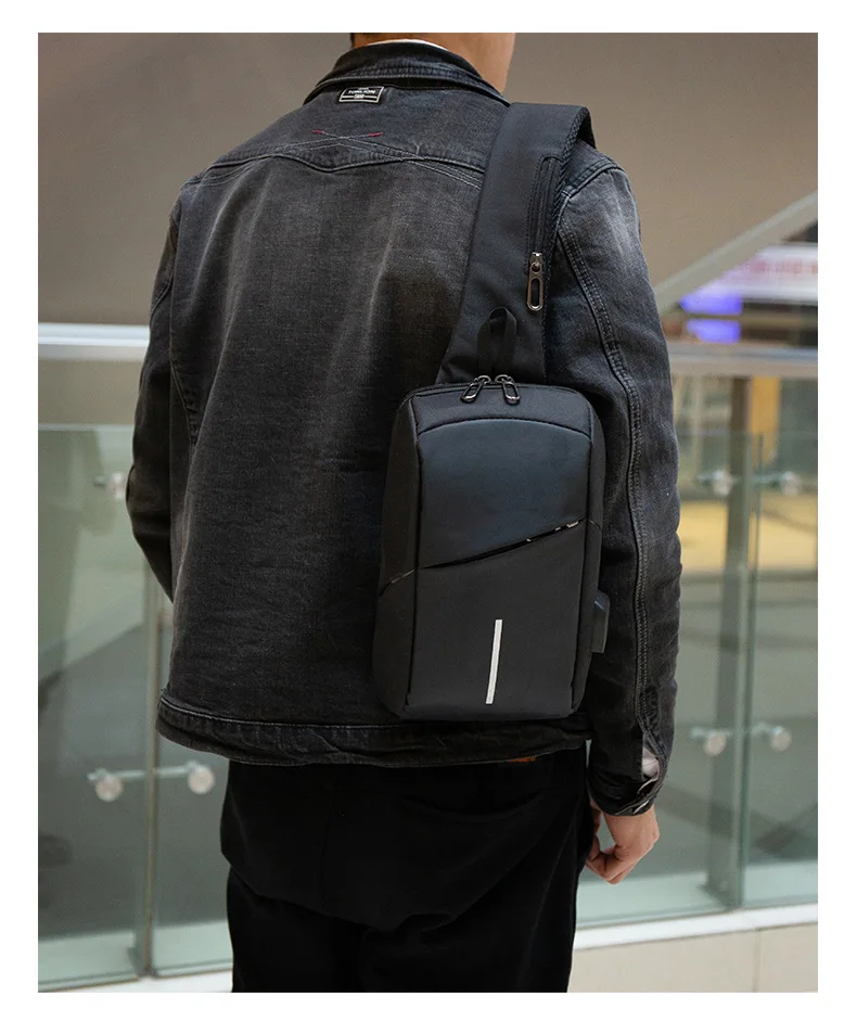 Cross Border Foreign Trade New Style Men Chest Pack Oxford Fabric Chest Bag Outdoor Sports Backpack Travel Diaper Bag Wholesale