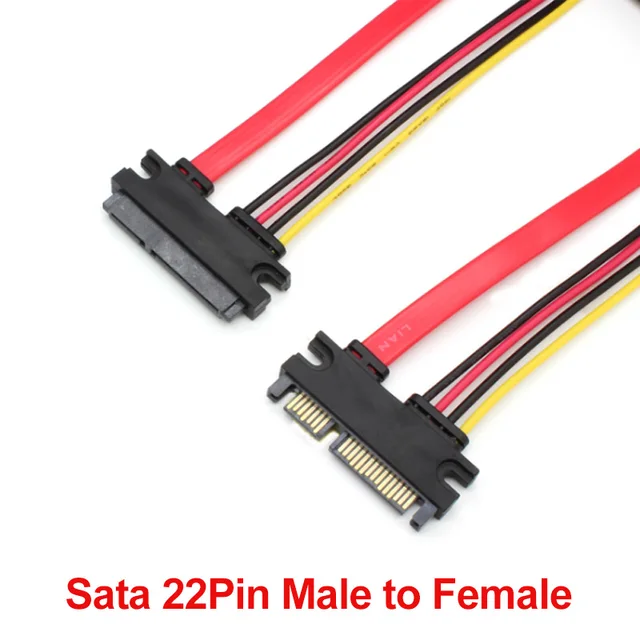 Cavo Adattatore SATA 22 Pin A 7 Pin + FDD 4 Pin - 20 Cm, Per Hard Disk E Unità