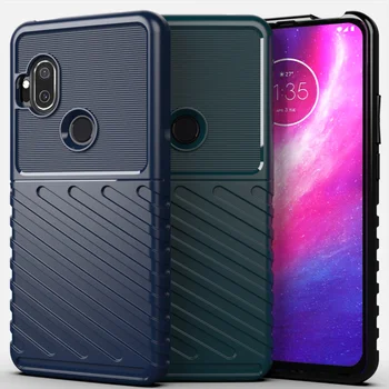 

50pcs/lot For Moto G8 Power G8 Play Armor Tough Rugged Thunder Series Shockproof TPU Case For Motorola Moto One Hyper