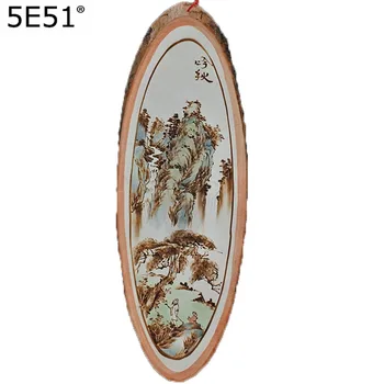 

Large Size Wood Pyrography Landscape Flowers And Birds Figure Painting Wall Decoration Size Around 48*15*1CM