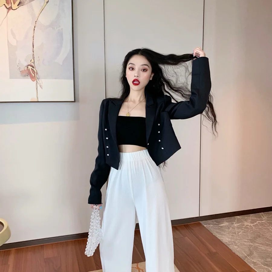 

Photo Shoot Net Price Short Slimming Versatile Black Short Suit Jacket