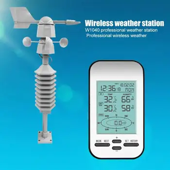 

WS0232 Digital Wireless Weather Station Clock Wind Speed Direction Sensor Wireless Anemometer Thermometer Hygrometer