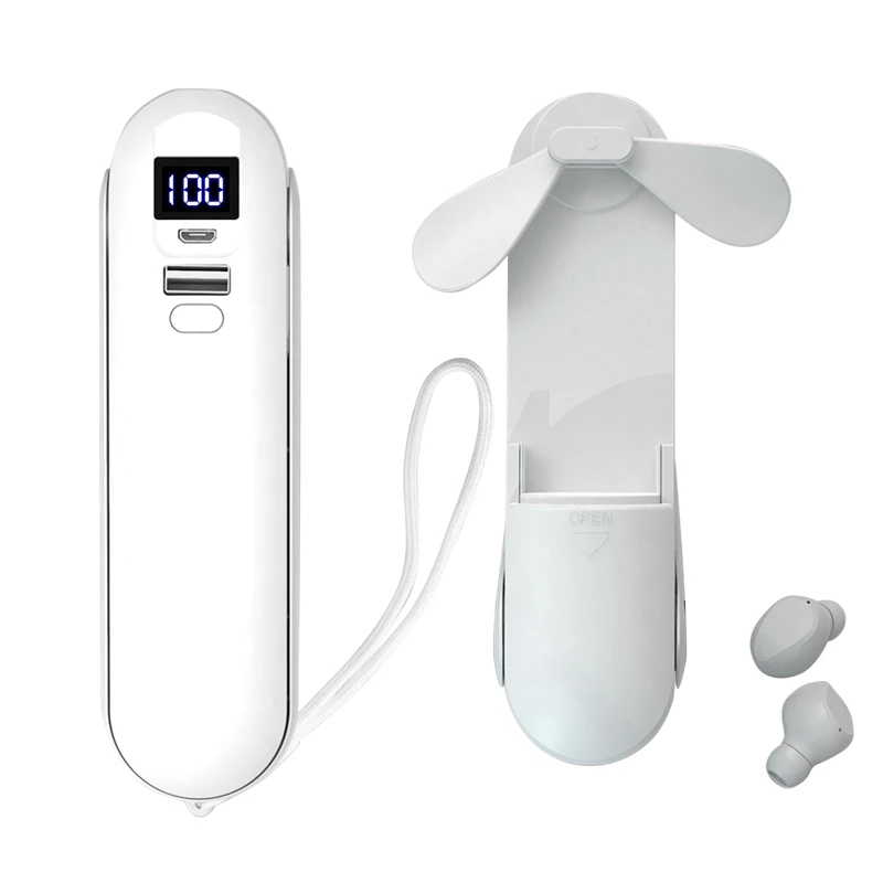 F7 Bluetooth Headset TWS Sports Press Digital Display Multi Function Fan Charging Box Wireless Bluetooth Headset