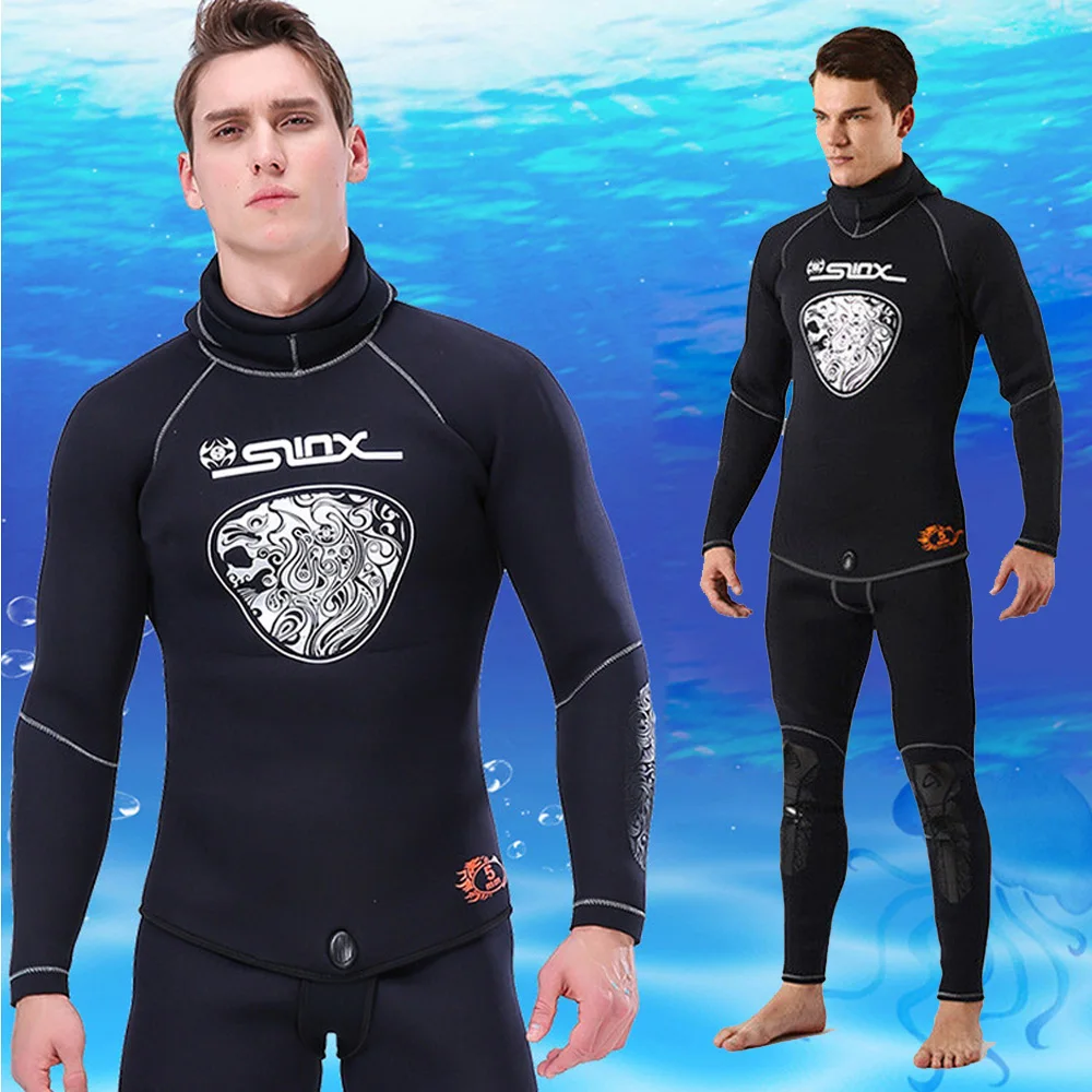 

5mm Neoprene Wetsuit Winter Warm Two Piece Spearfishing Swimwear Scuba Diving Suit Spear Fishing Fishermen Snorkeling