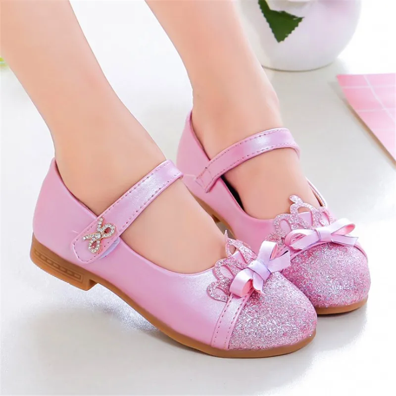 2019 красное платье в горошек обувь с бантом туфли принцессы кожа для студентов