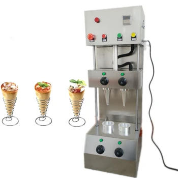 

Commercial Electric 2 cones pizza making machine handheld pizza cone Automatic molding machine 130*60*3mm Pizza cone machine