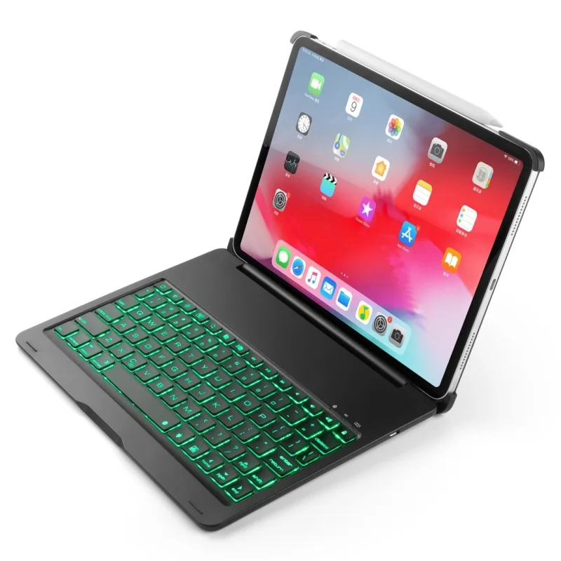 

F105A iPad Pro 11 Inch (2018) Colorful Backlight Aluminum Alloy Base Plate Wireless Blue