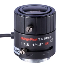 6 мегапиксельная HD камера видеонаблюдения CCTV объектив 3,6-10 мм, 1/1. " ручной варифокальный с автоматической диафрагмой объектива, металлический объектив для камеры видеонаблюдения CS-Mount