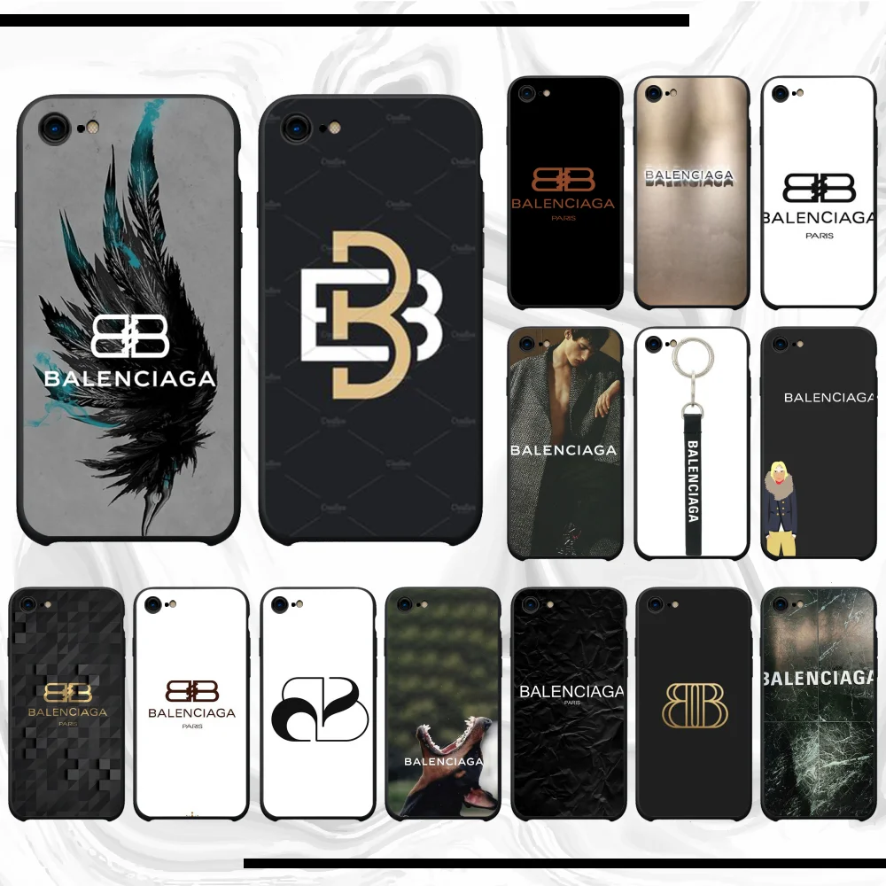

For iphone7 Paris brand Cover Black Soft Shell Phone Case For iphone7 8 7plus 8plus