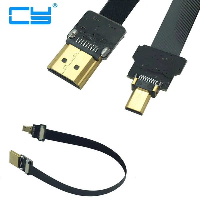 FPV HDMI адаптер Micro HDMI 5 см-100 см лента гибкой печатной платы плоский кабель HDMI шаг 20pin для аэрофотосъемка