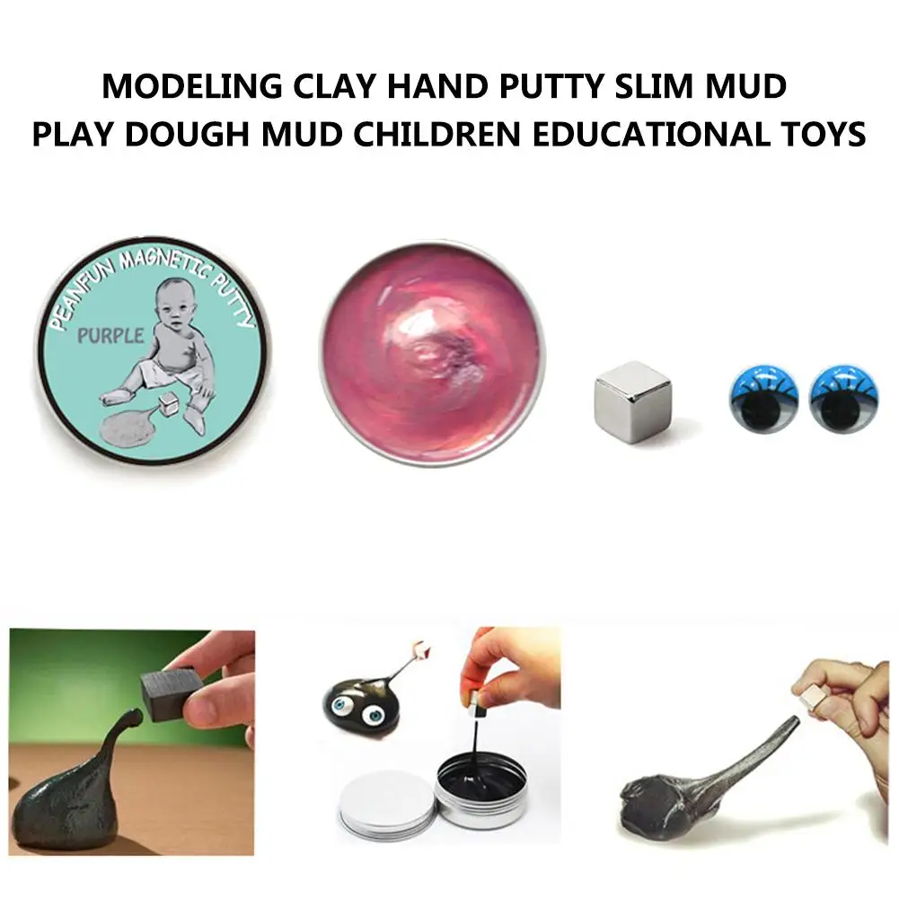 Магнитный пластилин, магнитная глиняная глина для моделирования, ручная шпатлевка, тонкая глиняная игрушка, детские развивающие игрушки в ассортименте