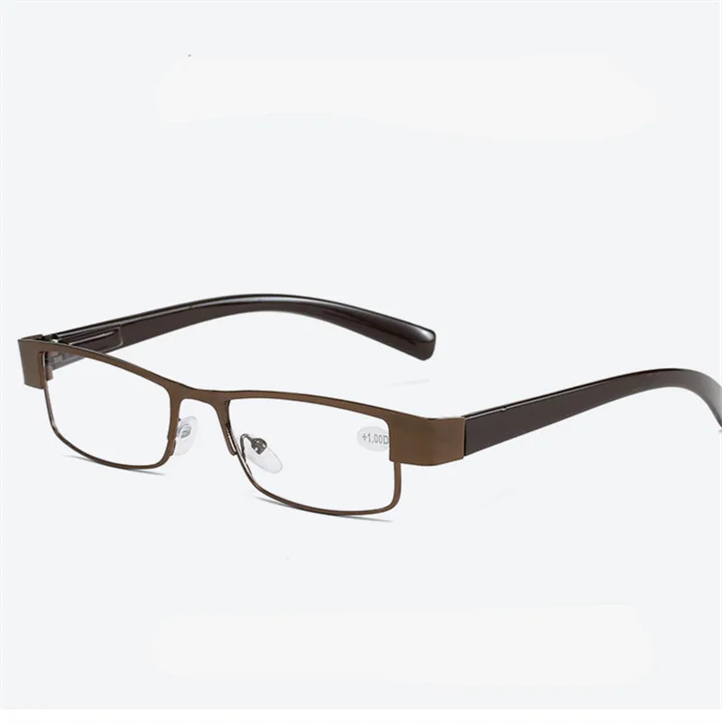 Ahora бизнес очки для чтения мужские унисекс, металлические сверхлегкие квадратные оправы очки пресбиопические очки+ 1,0 до+ 4,0