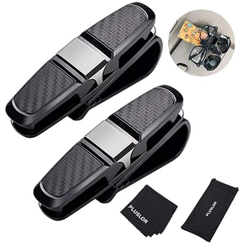 

Car Portable Sunglasses Fastener Clip Ticket Card Clamp ABS Car Glasses Cases Black Car Sun Visor Sunglasses Holder Clip HOT