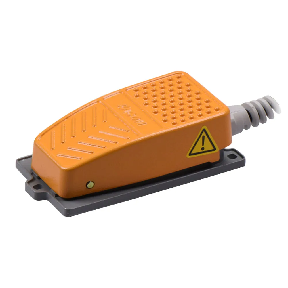 

250V Durable Non Slip Tool Electric Power Aluminum Alloy Foot Pedal Switch Momentary Control With Cable 10A Waterproof