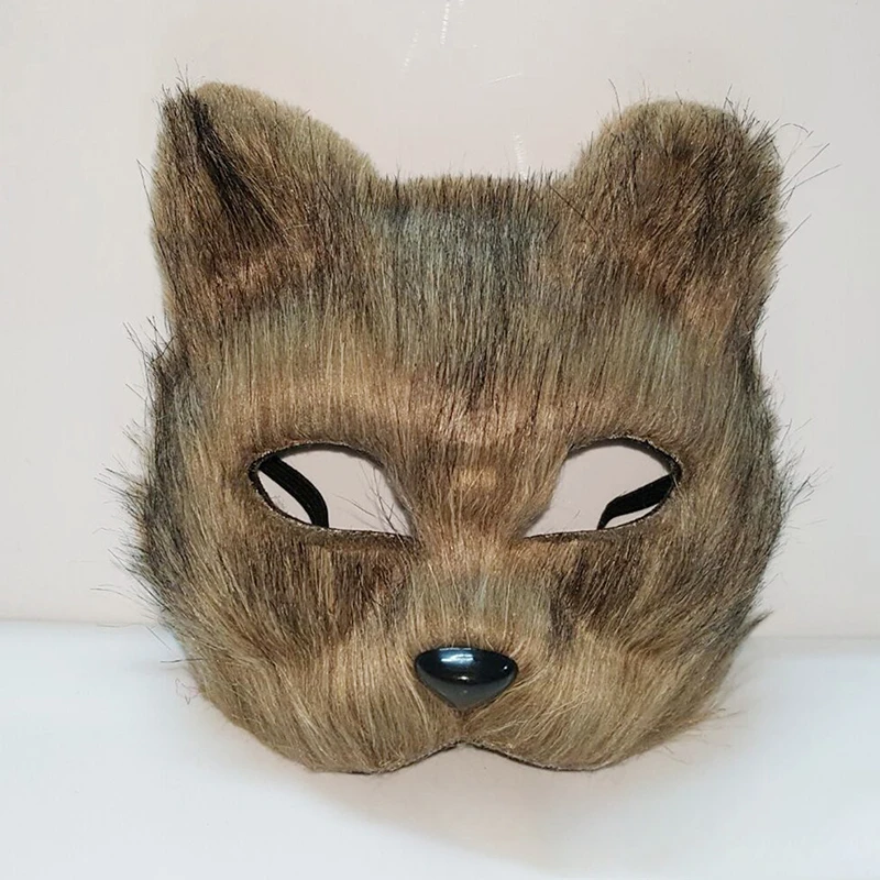 Fox Shape Half Face Eye Mask Christmas Carnival Party Cosplay Mask Halloween Costume Props 5 Colors Male Female Half Face Toy