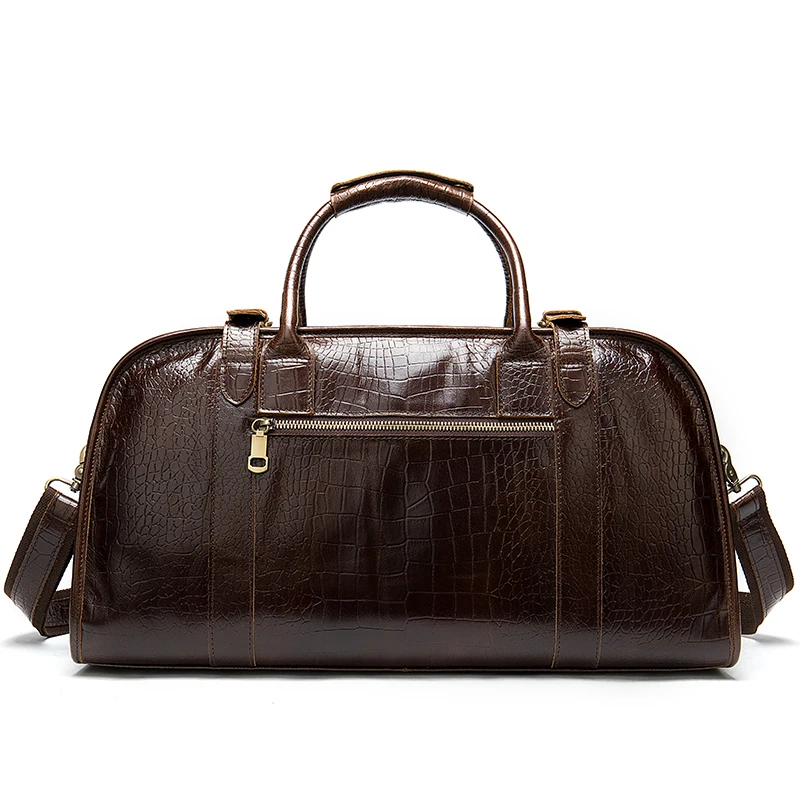 Men's Genuine Leather Travel Bags Hand Luggage Men Suitcases Traveling Bag For Leather Duffle Big Bag Crocodile Bolso De Viaje 2