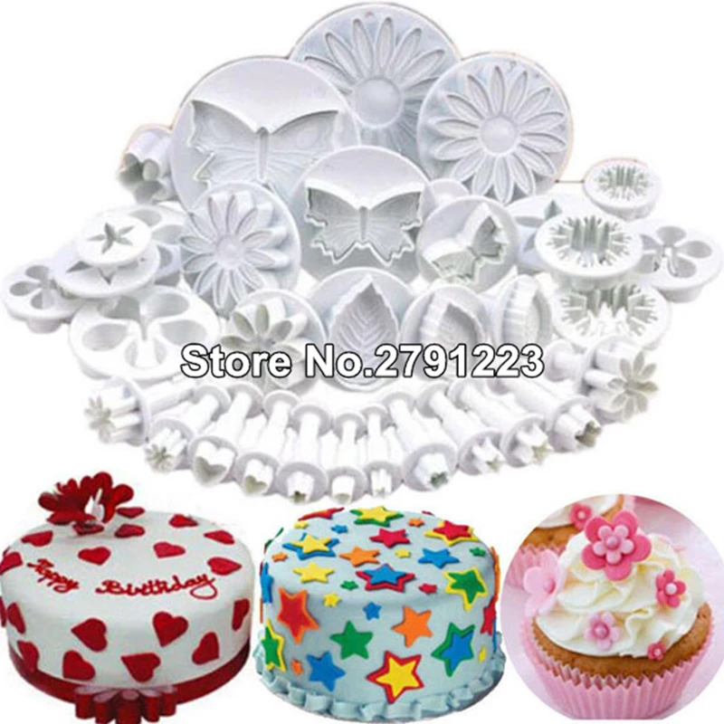 33pcs/Set Cake Decorating Fondant Plunger Cutters Cake Tools Cookie Biscuit Mold 33pcs/Set Cake Decorating Fondant Plunger Cutters Cake Tools Cookie Biscuit Mold