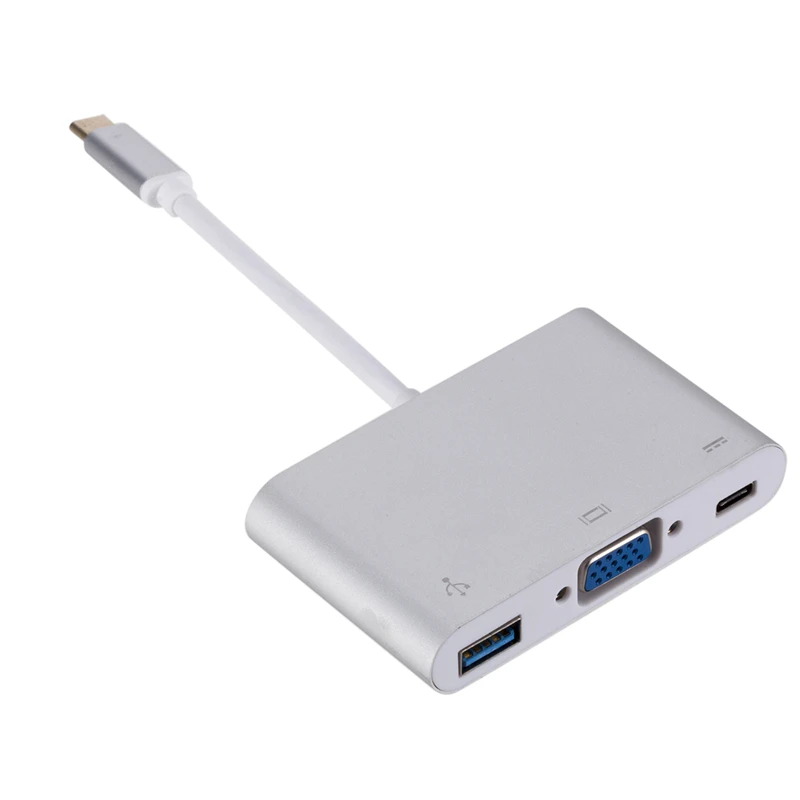 USBC To VGA Adapter Type C To 1080P VGA USB C Splitter Dongle Type C Charging HUB For MacBook Air Adapter Type C To USB 3.0 HUB