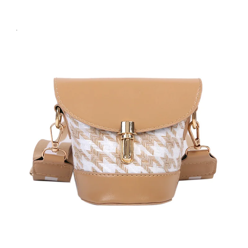 

French Non-Mainstream Bag Women's Fashion All-match Mini Bag Messenger Bag Broadband One-Shoulder Bucket Bag YUBAI