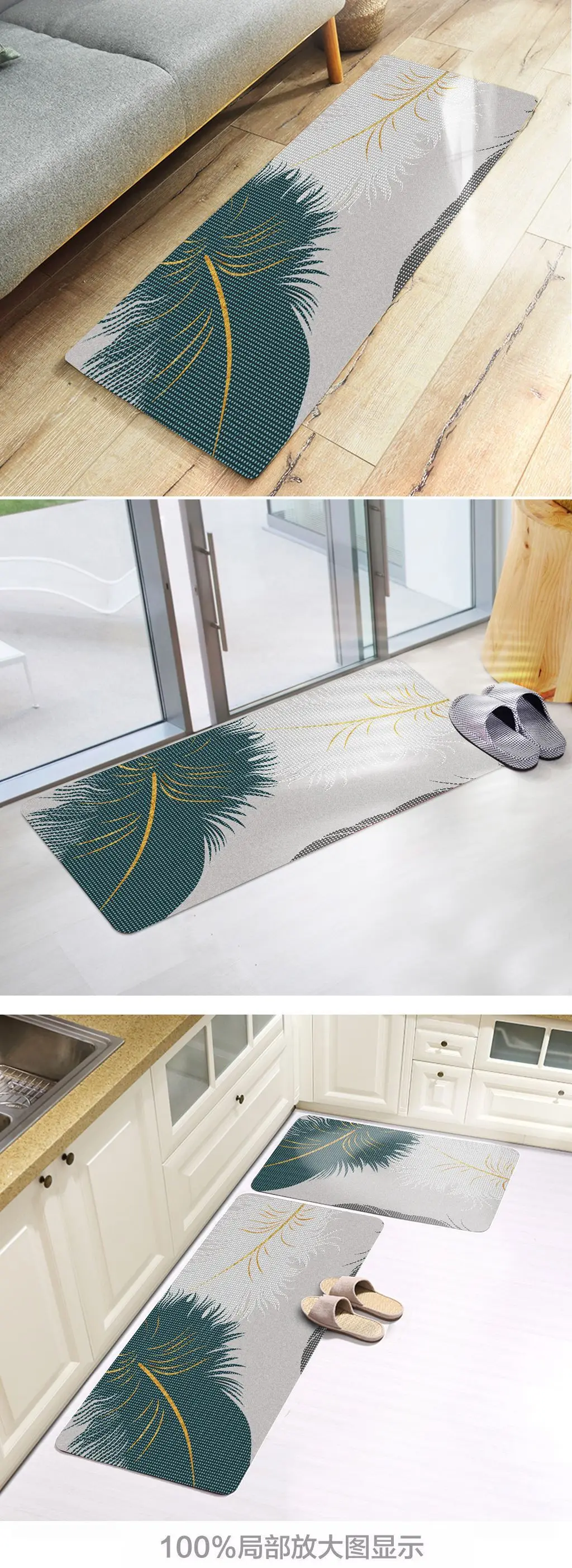 Long Kitchen Mat Bath Carpet Floor Mat Home Entrance Doormat Tapete Absorbent Bedroom Living Room Floor Mats Modern Kitchen Rugs