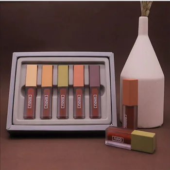 

Velvet Lip Glaze suit matte lasting with makeup non staining cup non fading lipstick gift box packaging