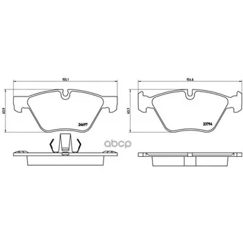 

Brake disc pads front. BMW 5 (F10) 01/09-10/16/BMW 5 touring (F11) 11/09-02/17 Brembo art. p06060