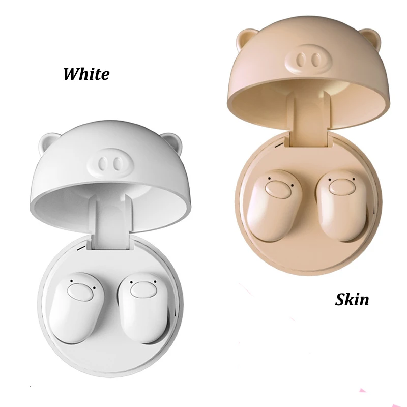 Cute Pink Pig TWS Wireless Earphones Bluetooth 5 0 Waterproof Earbuds Headset Stereo In ear Headphones with Mic for Girl Kids