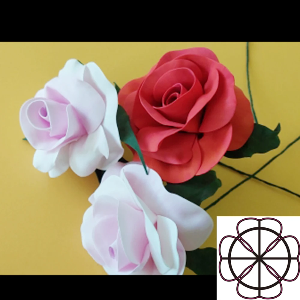 

New type of large flower die stamping die metal rose cutting die scrapbook photo album decorative paper card DIY embossing