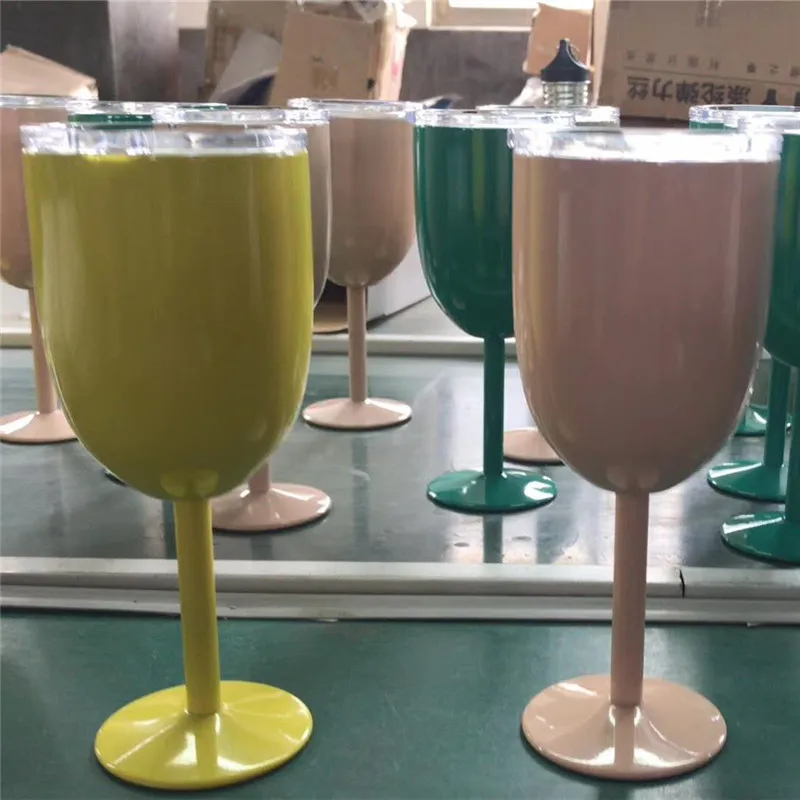 

Hot Sales Stainless Steel Goblet Wine Glass Cold And Hot Glass Logo Customizable Gift Glass