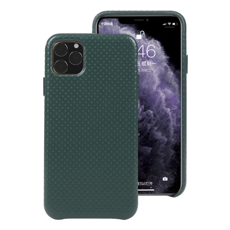Модный чехол из натуральной кожи для iPhone 11/Pro/Max, роскошный защитный чехол на заднюю панель, чехол для iPhone 11 Pro Max, металлический чехол на кнопке