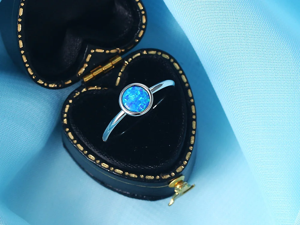 ZHOUYANG Opal Stone Rings For Women Simple Classic Round White Gold Color Party Birthday Gift For Girls Fashion Jeweley DZR032 ZHOUYANG Opal Stone Rings For Women Simple Classic Round White Gold Color Party Birthday Gift For Girls Fashion Jeweley DZR032
