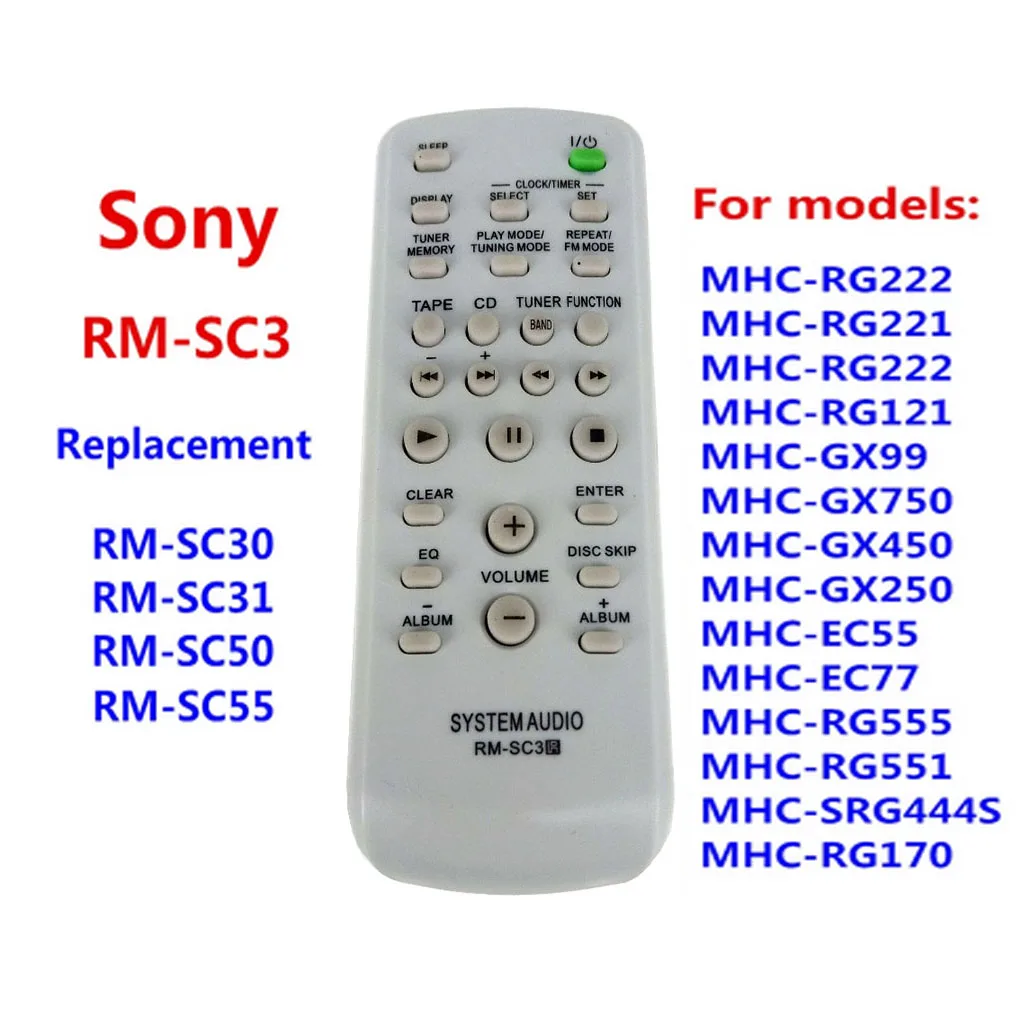 New Replacement For Sony Cd Hifi System Audio Remote Control Rm Sc3 For Cmtcp555 Cmthpx7 Cmtne5 Lbtzx6 Lbtzx8 Lbtzx9 Mhcgx250 Remote Controls Aliexpress