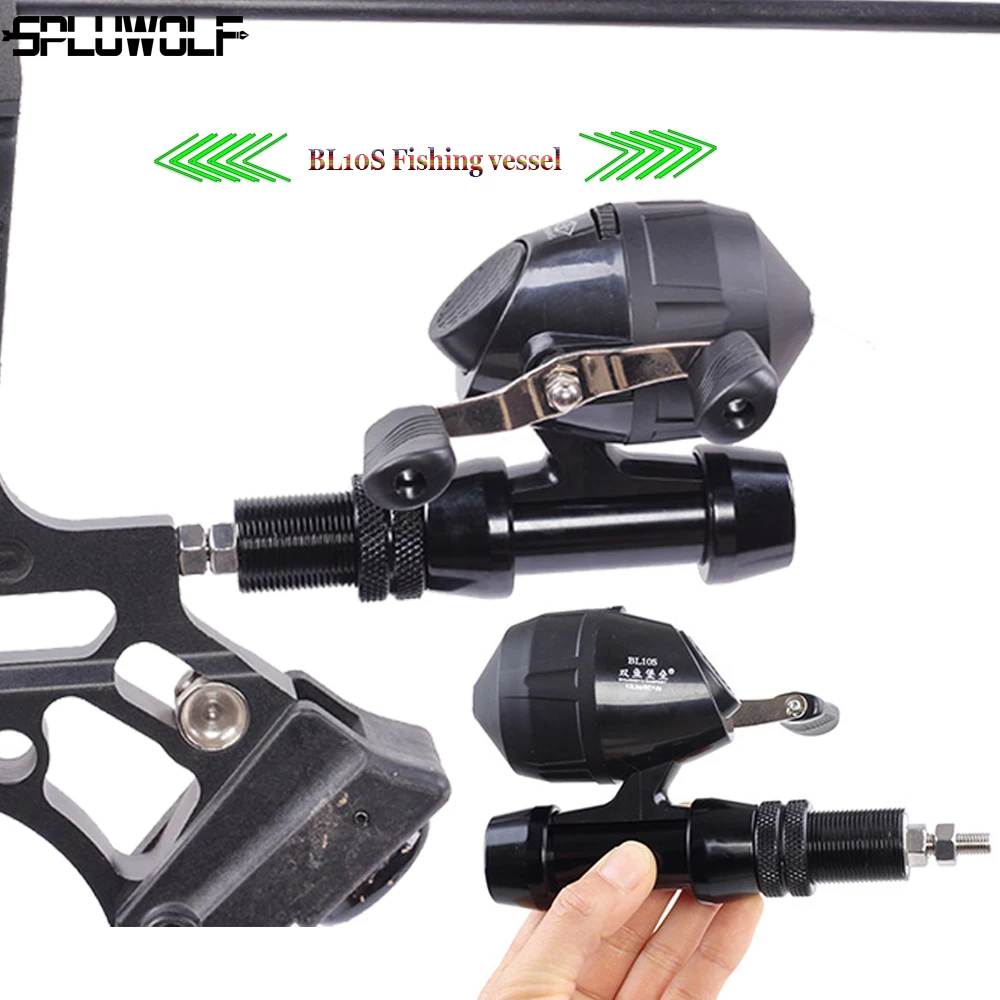 Archery Bow Fishing Reel Mount Seat Base and Fishing Reel BL10s for Recurve  Compound Bow Slingshot