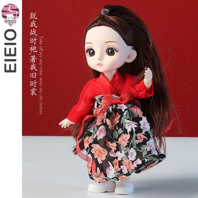 EIEIO Chinese style 1/12 bjd dolls for girls dress ancient costume clothes Kawaii Soft  interactive Toys for KIDS children  Gift BABY03