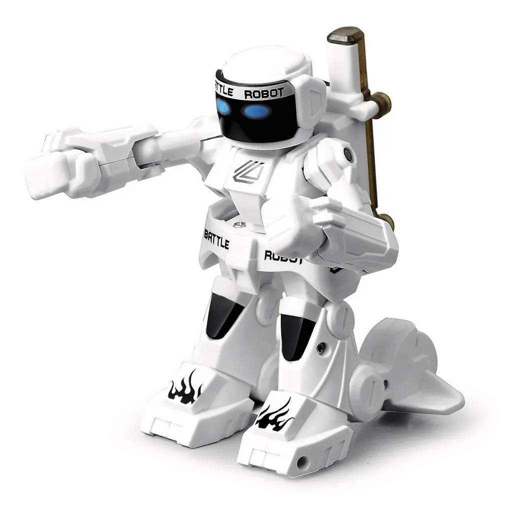 Бокс против робота на пульте дистанционного управления, Интеллектуальный робот 2,4 г, несколько боевых игрушек, интерактивные игрушки для родителей и детей - Цвет: White