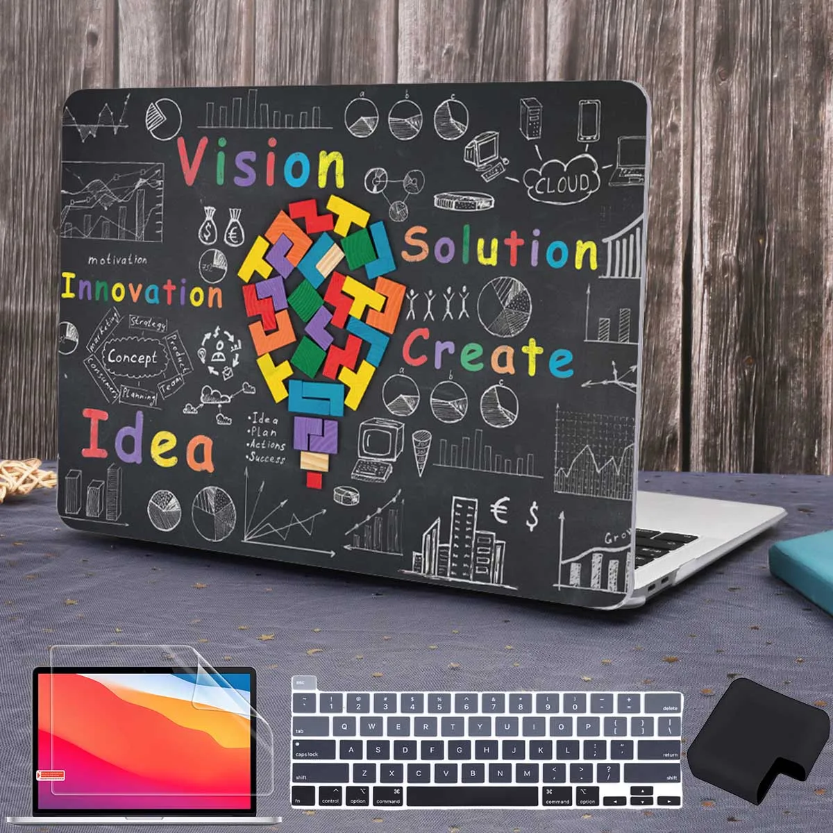 Пластиковый жесткий чехол с принтом защита для экрана зарядное устройство