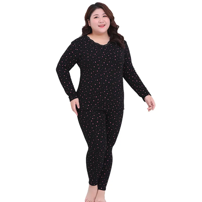 Women's Thermal Underwear Woman Winter Sets Plus Size Tops and Pants Two Piece At Home Suits Warm Long Johns Women Shaped Sets