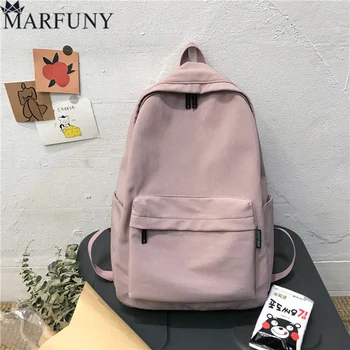 

Fashion Solid Waterproof Nylon Backpack Women Anti Theft Backpack Preppy Adjustable Shoulder Strap School Bags For Teenage Girls
