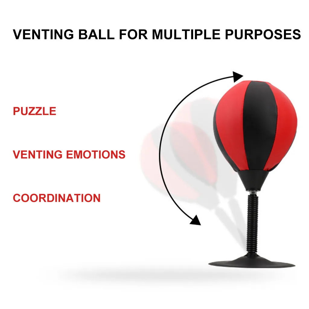 Punching Desktop Bag Ball Stress Boxing Speed Buster Pump Training Punch Q