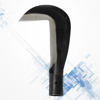

Manganese Steel Agricultural Gardening Crooked Sickle Sharp Reaping Hook Without Handle for Weeding Cultivating (Black)
