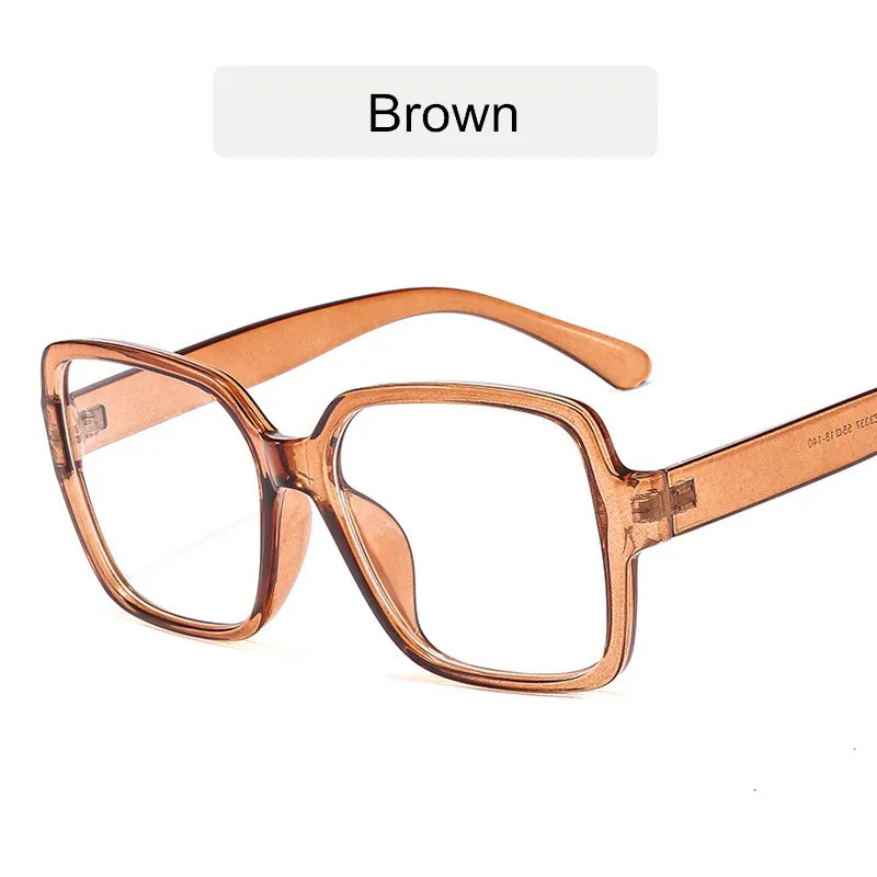 KOTTDO, классические оправы для очков с большими глазами для женщин, винтажные квадратные оправы для очков для мужчин, модные оправы для очков - Цвет оправы: brown