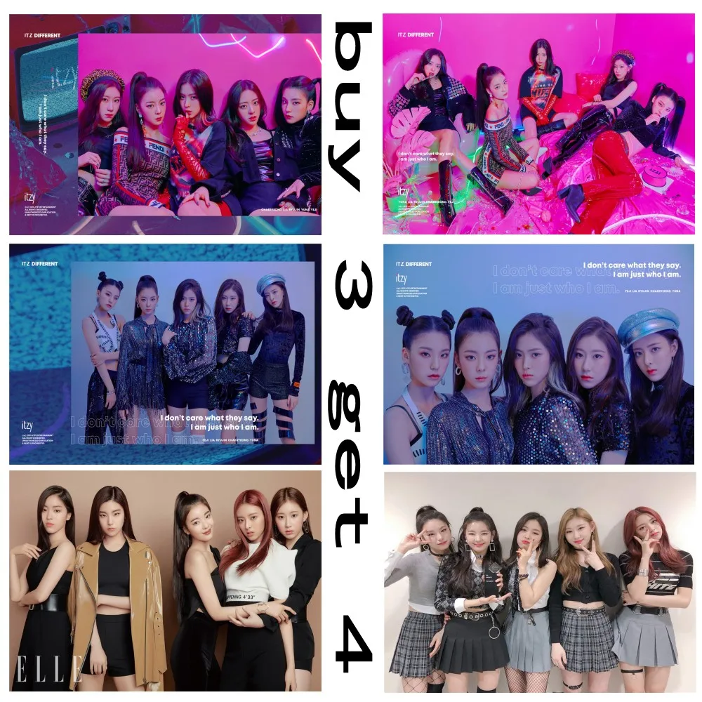 

Kpop Korean Singers ITZY Album DALLA DALLA Posters White Coated Paper Prints Clear Image Home Decoration buy 3 get 4