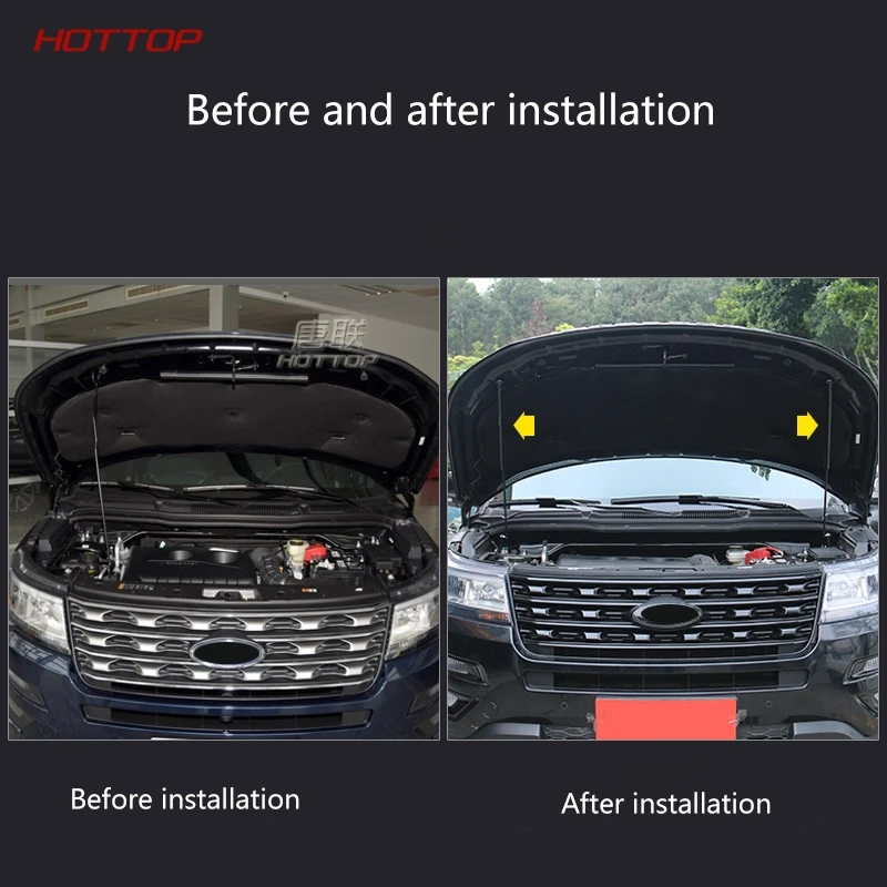 HOTTOP для Ford Explorer 2013 2017 крышка двигателя опорный стержень гидравлическая опора