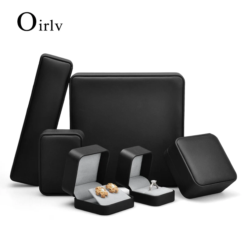 

Oirlv кольцо коробка кожаная коробка для ювелирных украшений ожерелье упаковка подарочная коробка для упаковки ювелирных изделий, чехол серьги коробка, коробка для хранения ювелирных изделий