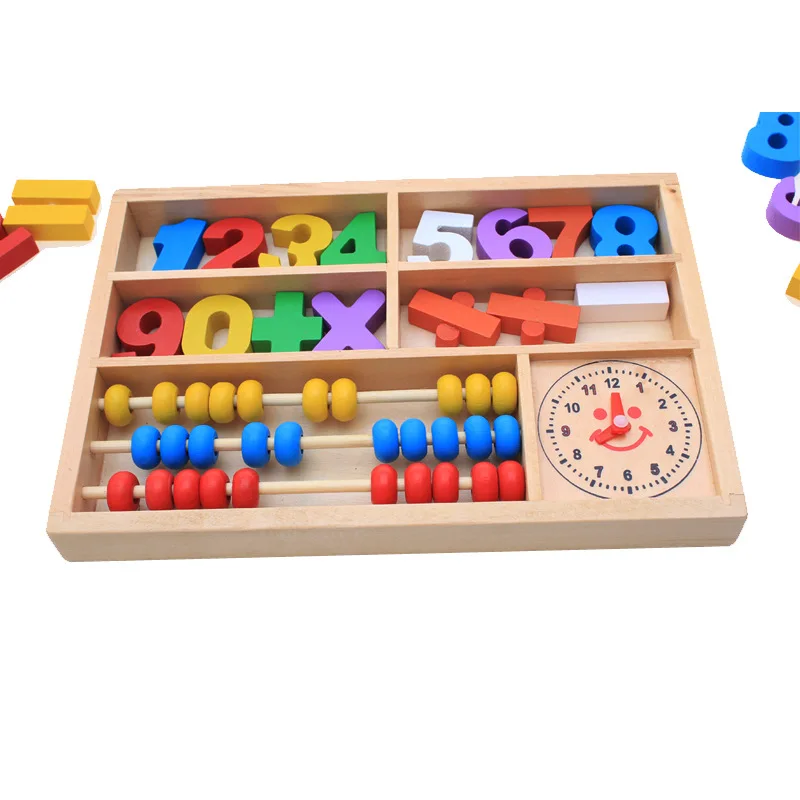 

Multi-functional Arithmetic Educational Toy Children Wood with Numbers Building Blocks Baby Mathematics Early Education Toy Wood