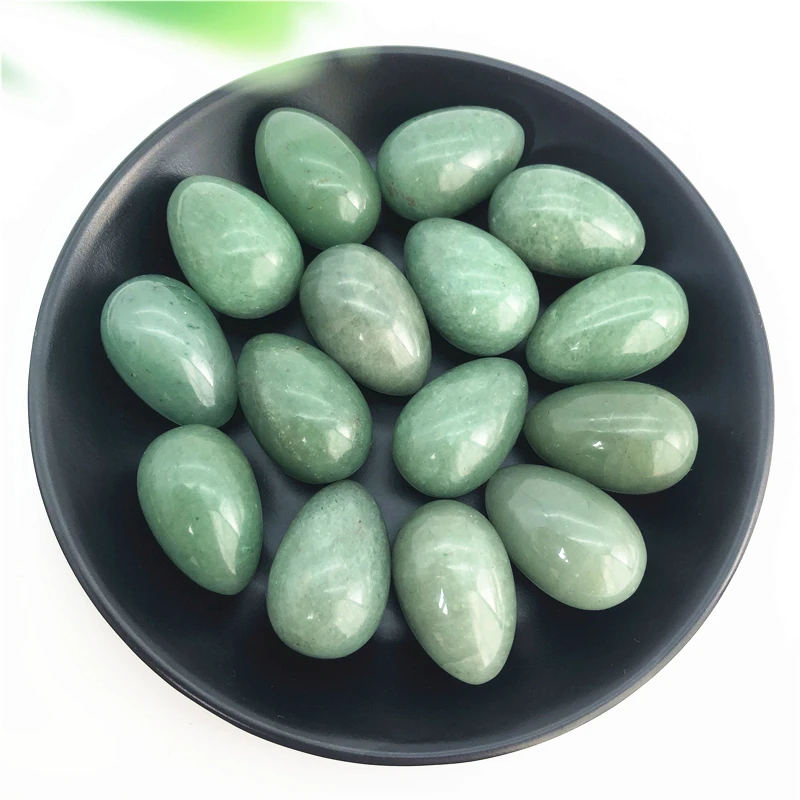 1 шт. 30 мм натуральный зеленый авантюрин в форме яйца Кристалл Исцеление украшение из драгоценных камней Камни натуральные камни и минералы